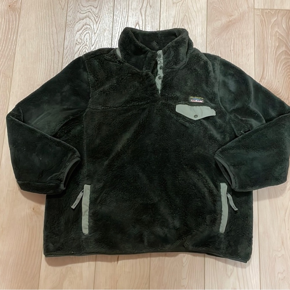 L.L. Bean Dark Green Fleece Sweater